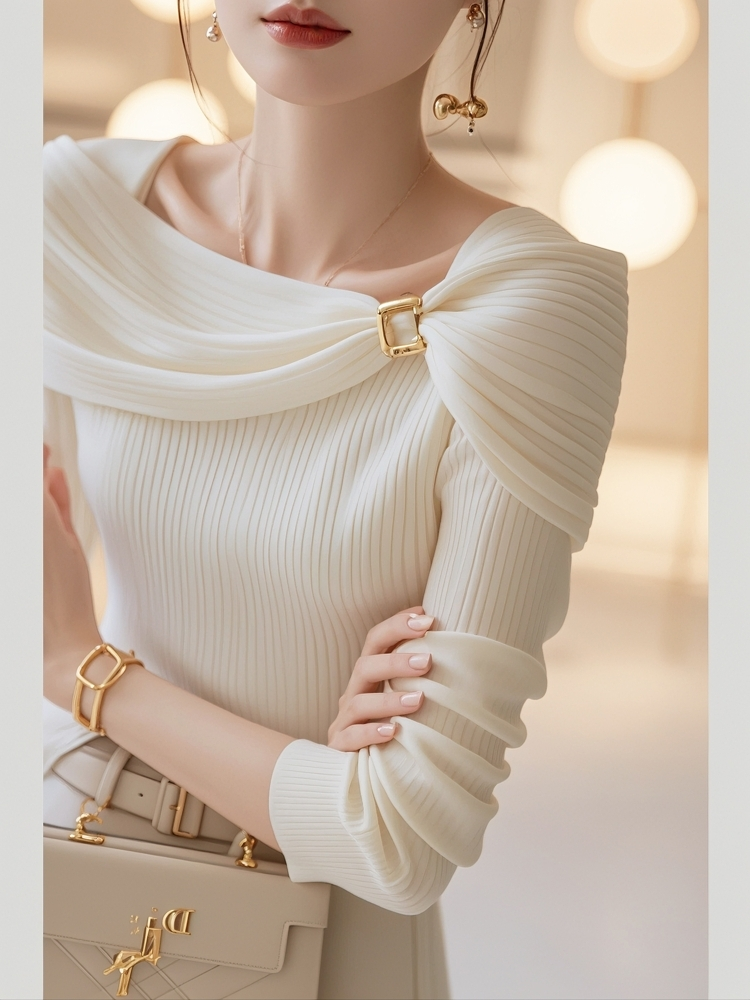 Áo len dệt kim kiểu ANUQC0002